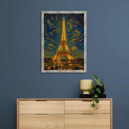Quadri stampe d'autore Torre Eiffel stile Gogh | Incorniciamoci