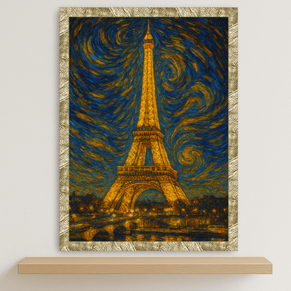 Quadri stampe d'autore Torre Eiffel stile Gogh | Incorniciamoci