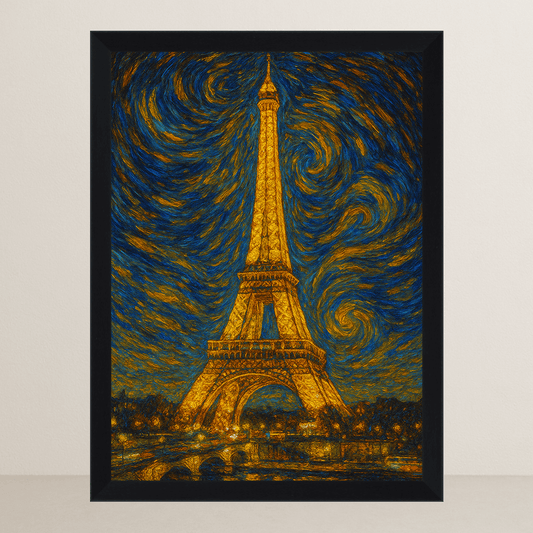 Quadri stampe d'autore Torre Eiffel stile Gogh | Incorniciamoci