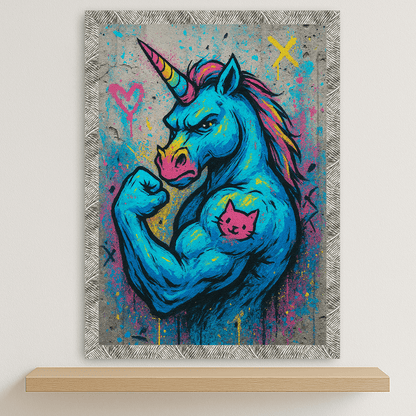 Quadri stampe d'autore Unicorno Tatuato | Incorniciamoci