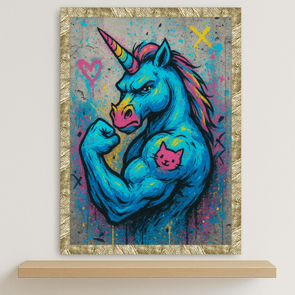 Quadri stampe d'autore Unicorno Tatuato | Incorniciamoci