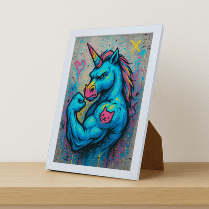 Quadri stampe d'autore Unicorno Tatuato | Incorniciamoci