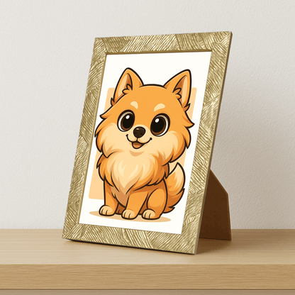 Quadri stampe d'autore Volpino in stile Chibi | Incorniciamoci