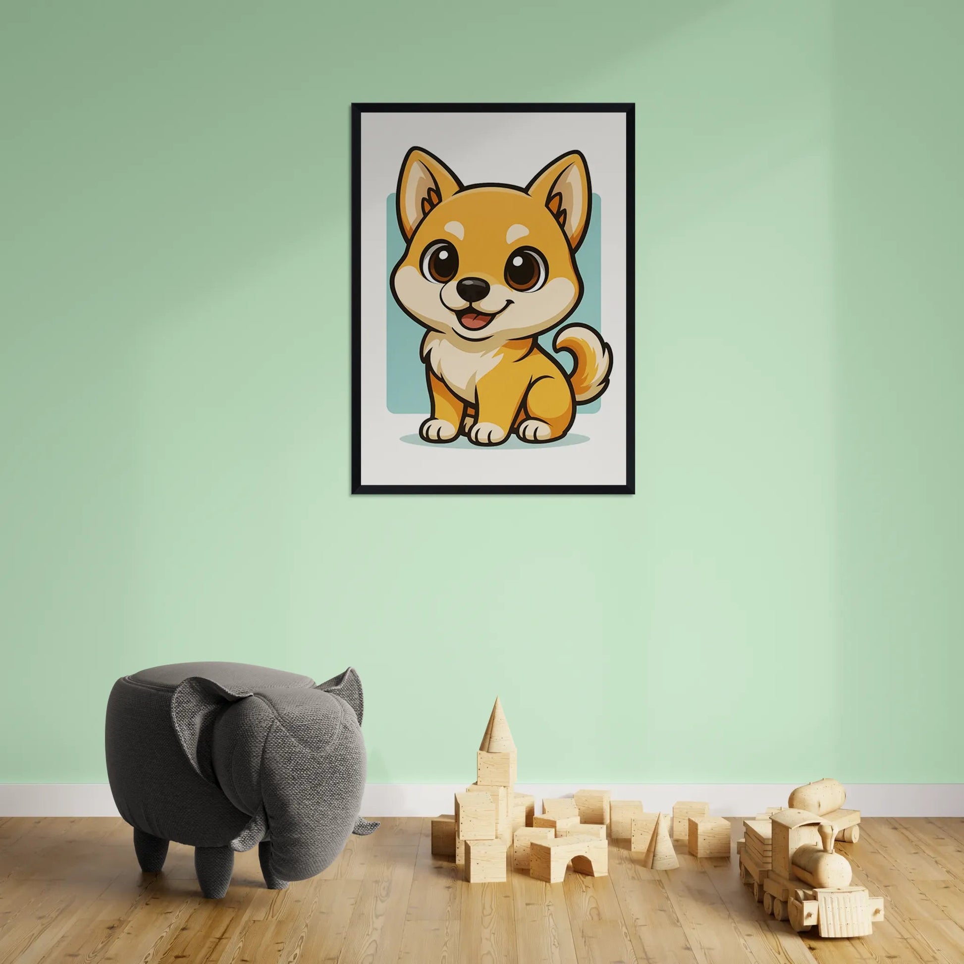 Quadri stampe d'autore Volpino in stile Chibi | Incorniciamoci