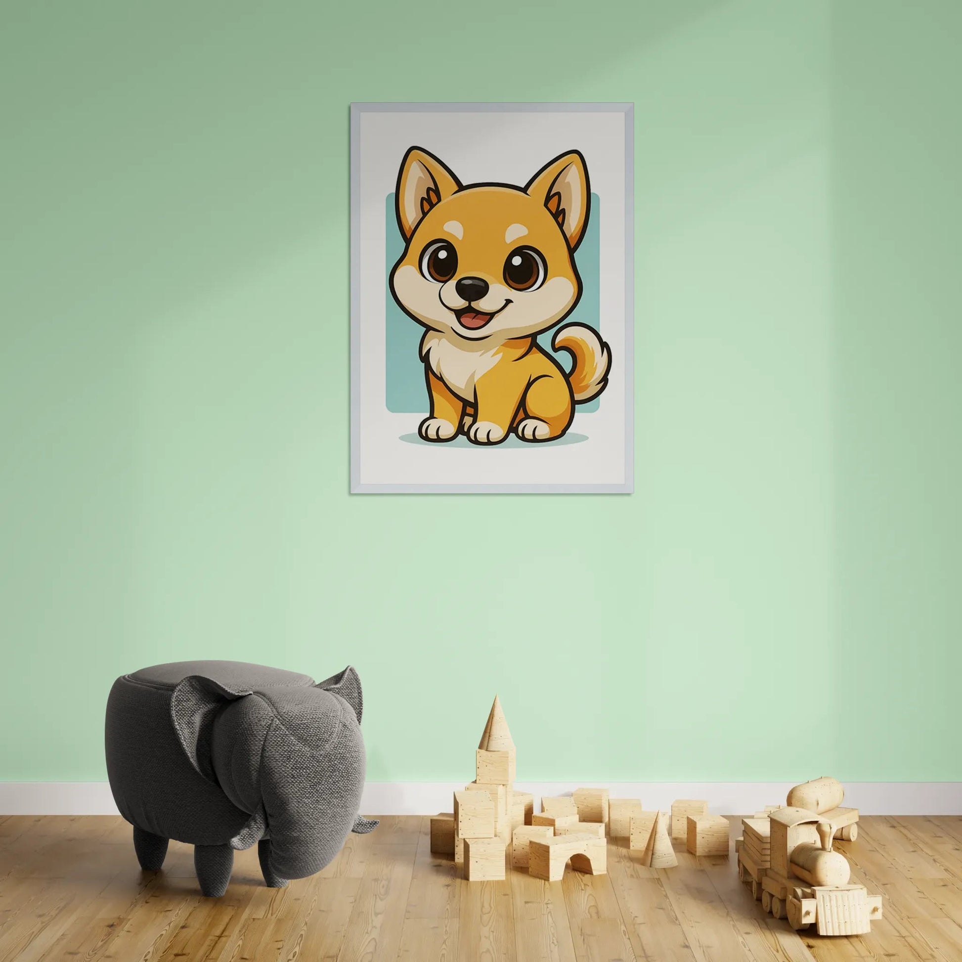Quadri stampe d'autore Volpino in stile Chibi | Incorniciamoci