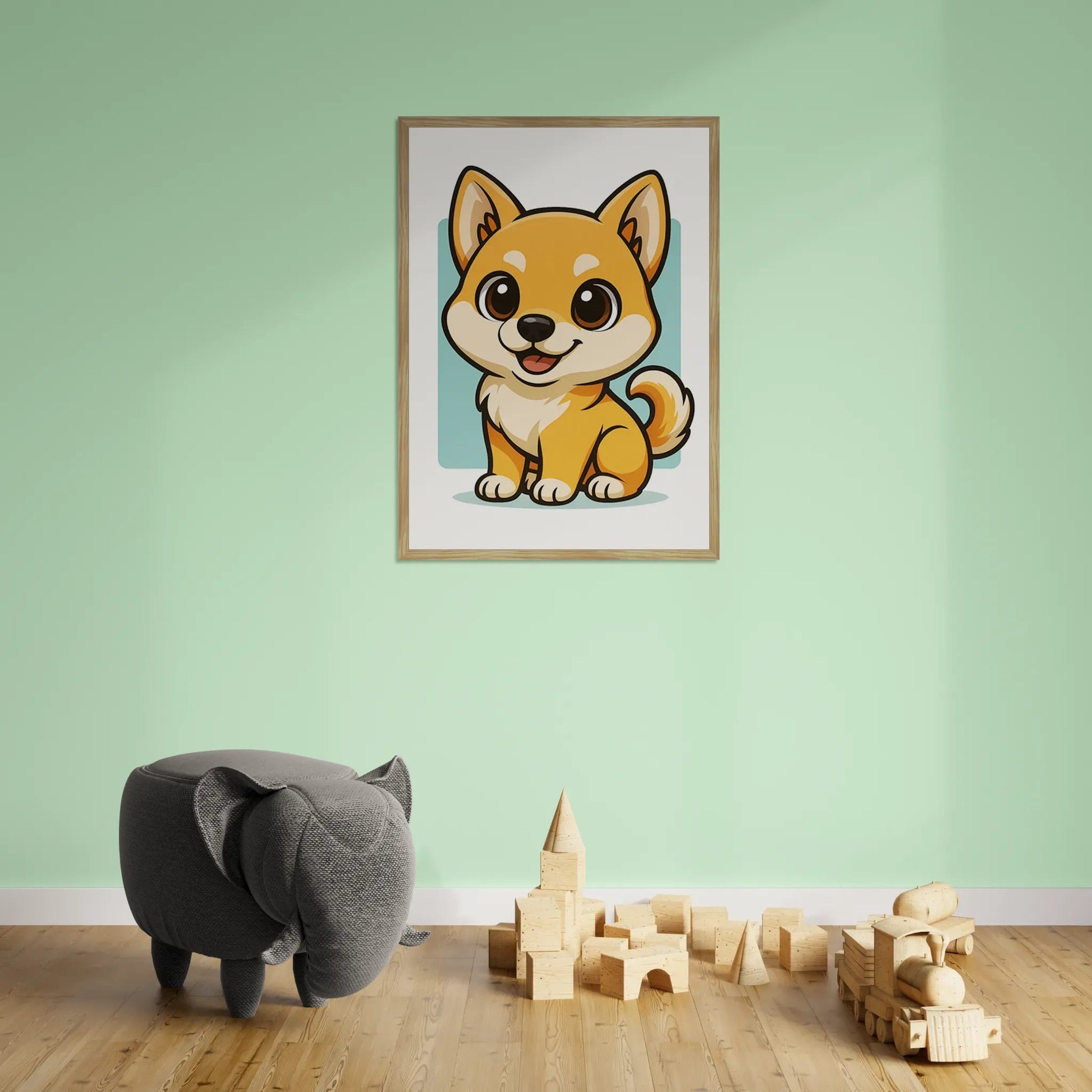 Quadri stampe d'autore Volpino in stile Chibi | Incorniciamoci