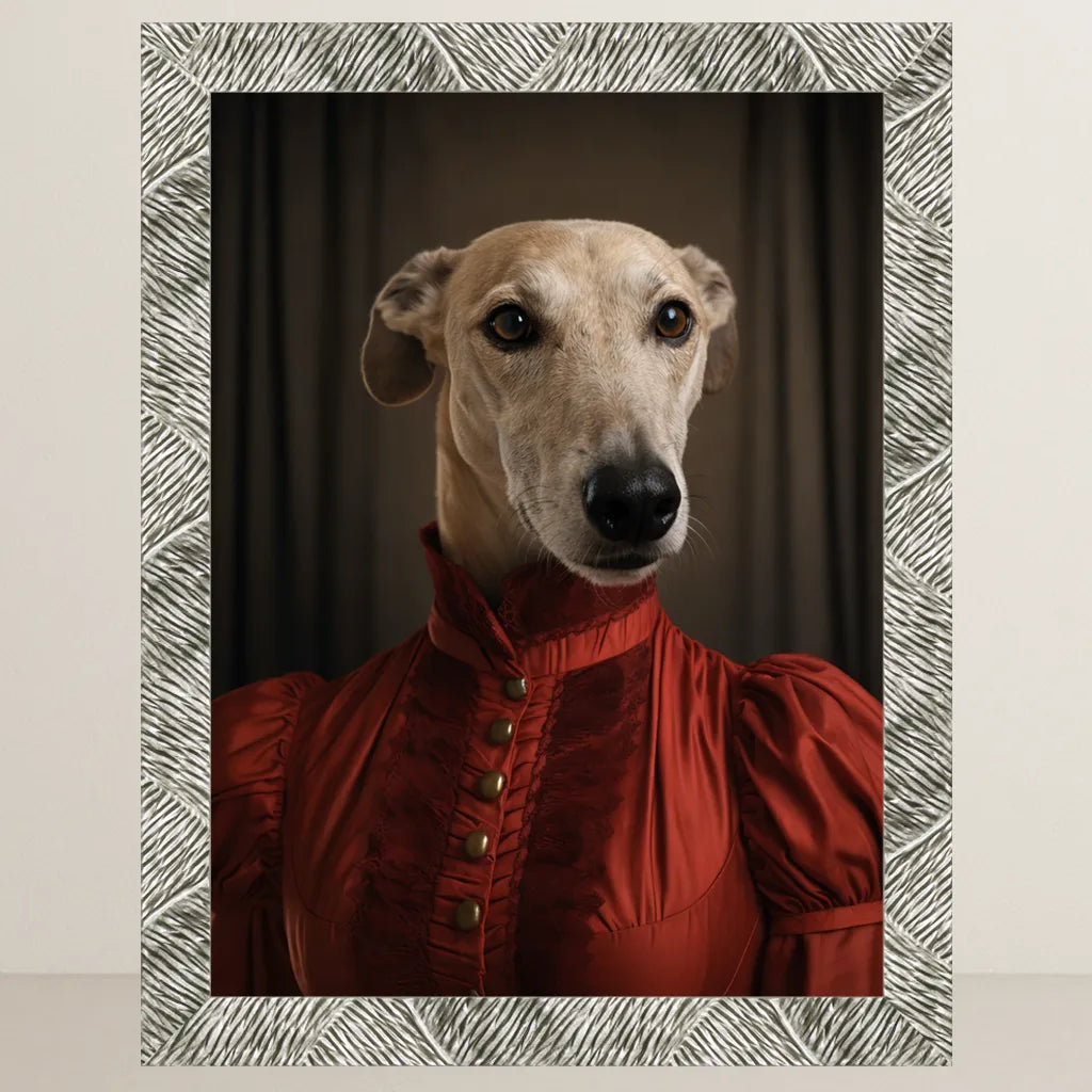 Ritratto pets La Dama in Rosso | Incorniciamoci