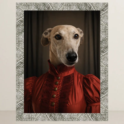Ritratto pets La Dama in Rosso | Incorniciamoci