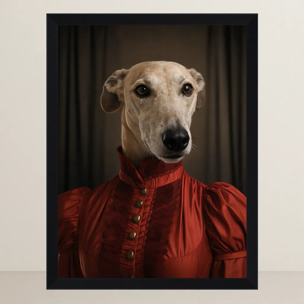 Ritratto pets La Dama in Rosso | Incorniciamoci