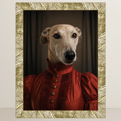 Ritratto pets La Dama in Rosso | Incorniciamoci