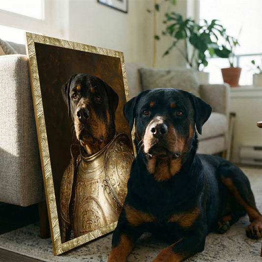 Ritratto pets il Cavaliere d'Oro | Incorniciamoci