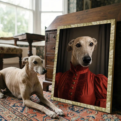 Ritratto pets La Dama in Rosso | Incorniciamoci