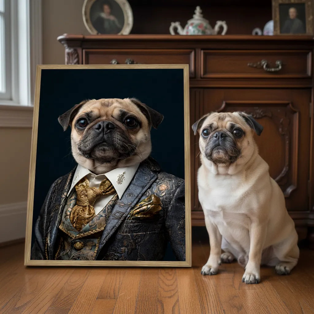 Ritratto pets Il Gentiluomo in Blu | Incorniciamoci