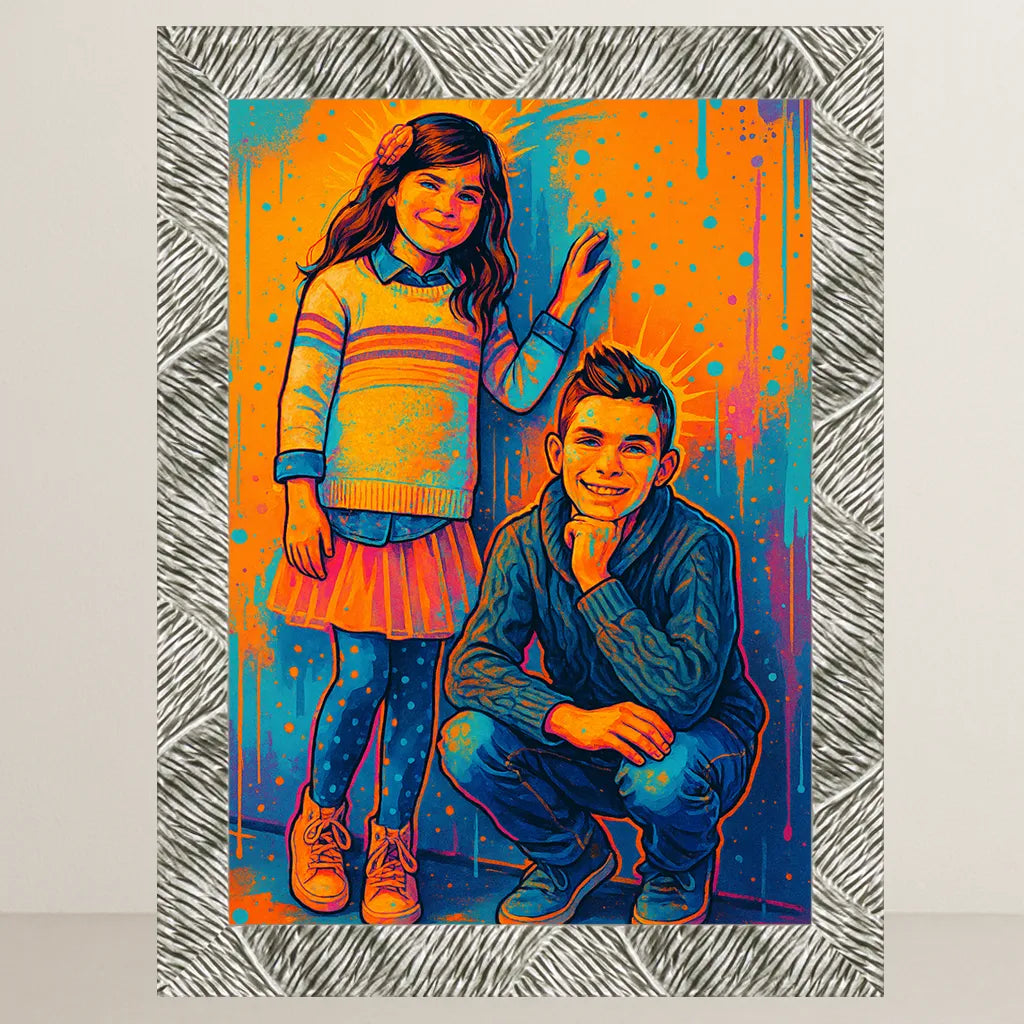 Ritratto personalizzato stile Pop Burst | Incorniciamoci