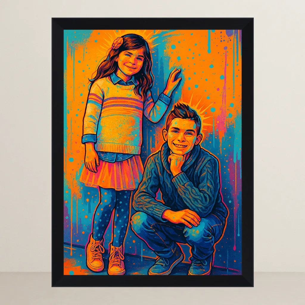 Ritratto personalizzato stile Pop Burst | Incorniciamoci