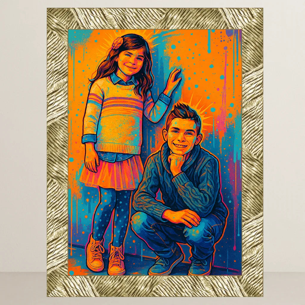 Ritratto personalizzato stile Pop Burst | Incorniciamoci