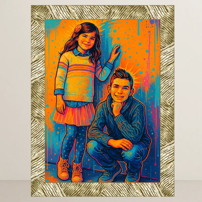 Ritratto personalizzato stile Pop Burst | Incorniciamoci