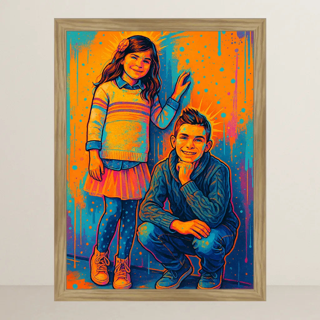 Ritratto personalizzato stile Pop Burst | Incorniciamoci