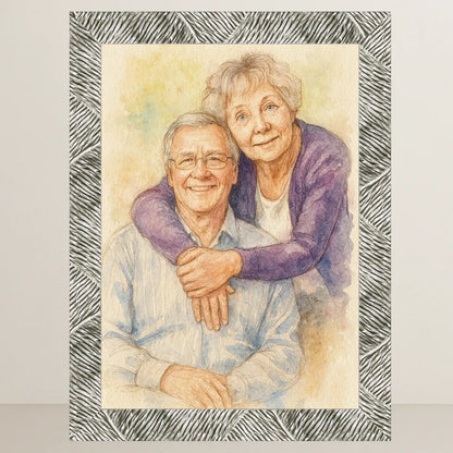 Ritratto personalizzato stile Acquarello | Incorniciamoci