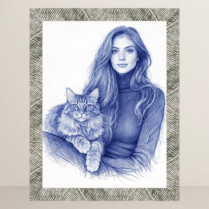 Ritratto personalizzato stile Biro | Incorniciamoci