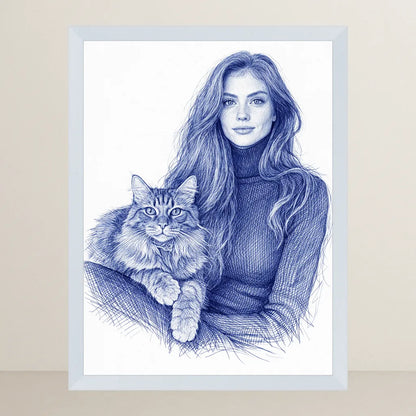 Ritratto personalizzato stile Biro | Incorniciamoci