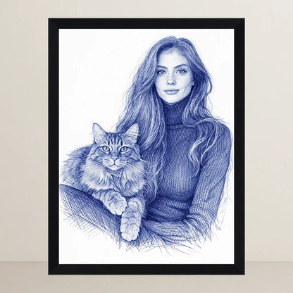 Ritratto personalizzato stile Biro | Incorniciamoci