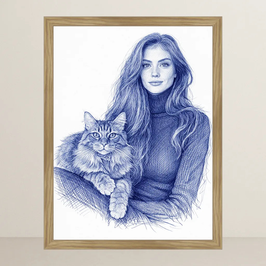 Ritratto personalizzato stile Biro | Incorniciamoci