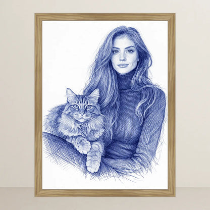 Ritratto personalizzato stile Biro | Incorniciamoci