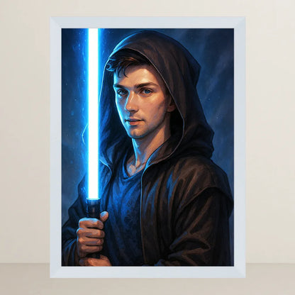 Ritratto personalizzato stile Cavaliere Blu | Incorniciamoci