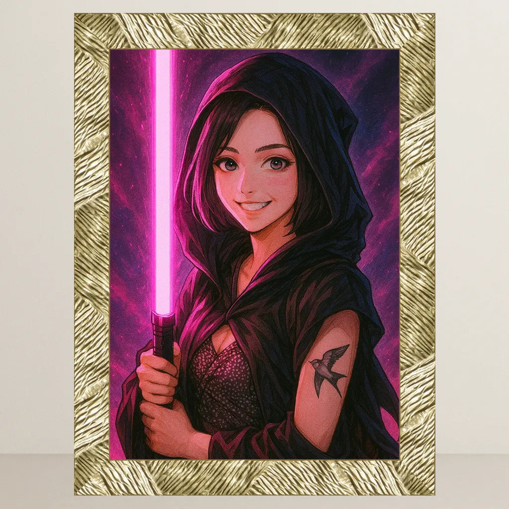 Ritratto personalizzato stile Cavaliere Rosa | Incorniciamoci