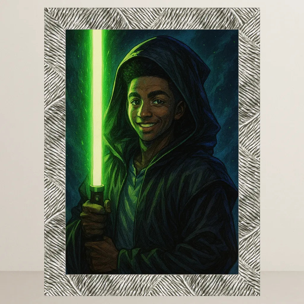 Ritratto personalizzato stile Cavaliere Verde | Incorniciamoci