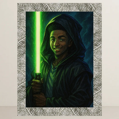 Ritratto personalizzato stile Cavaliere Verde | Incorniciamoci