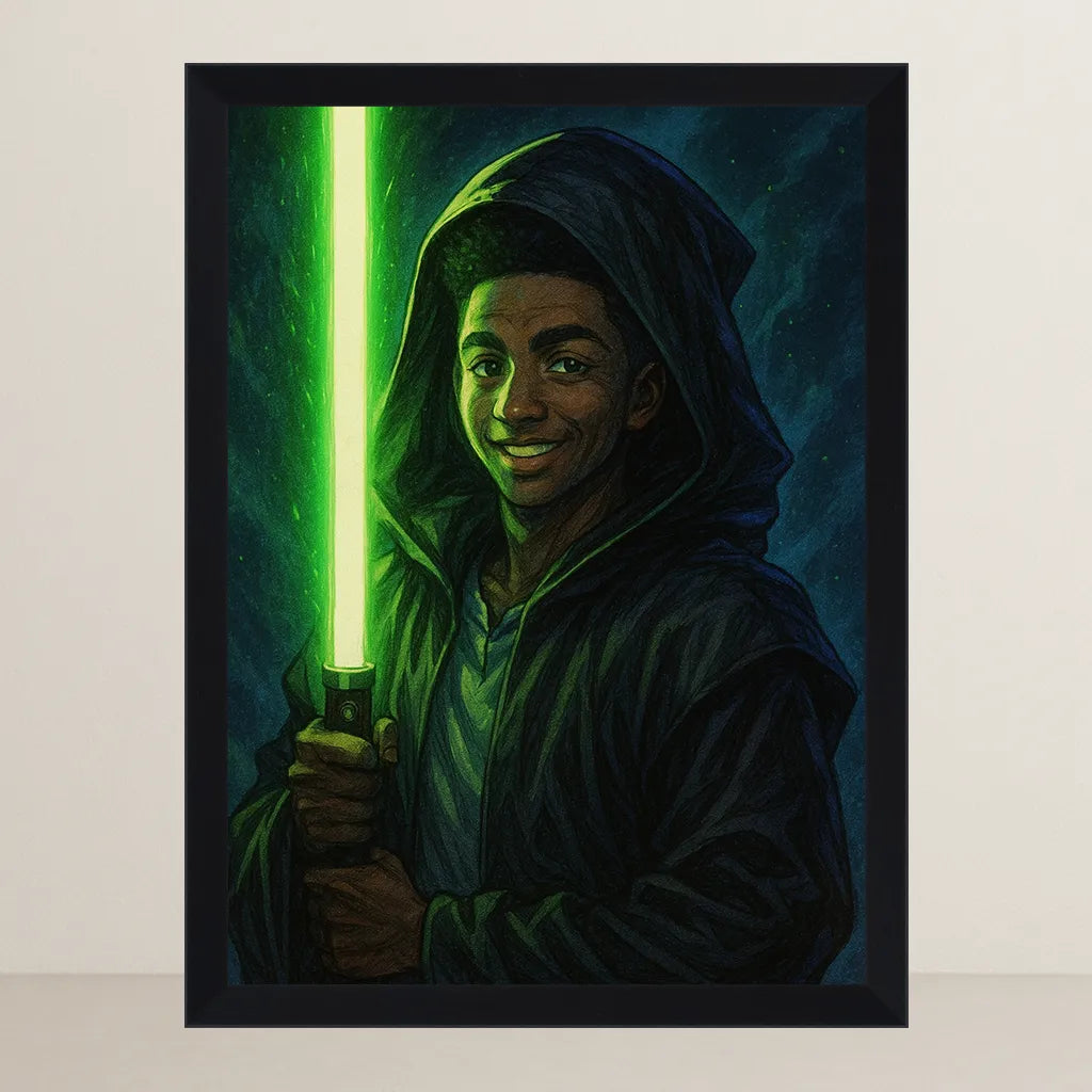 Ritratto personalizzato stile Cavaliere Verde | Incorniciamoci