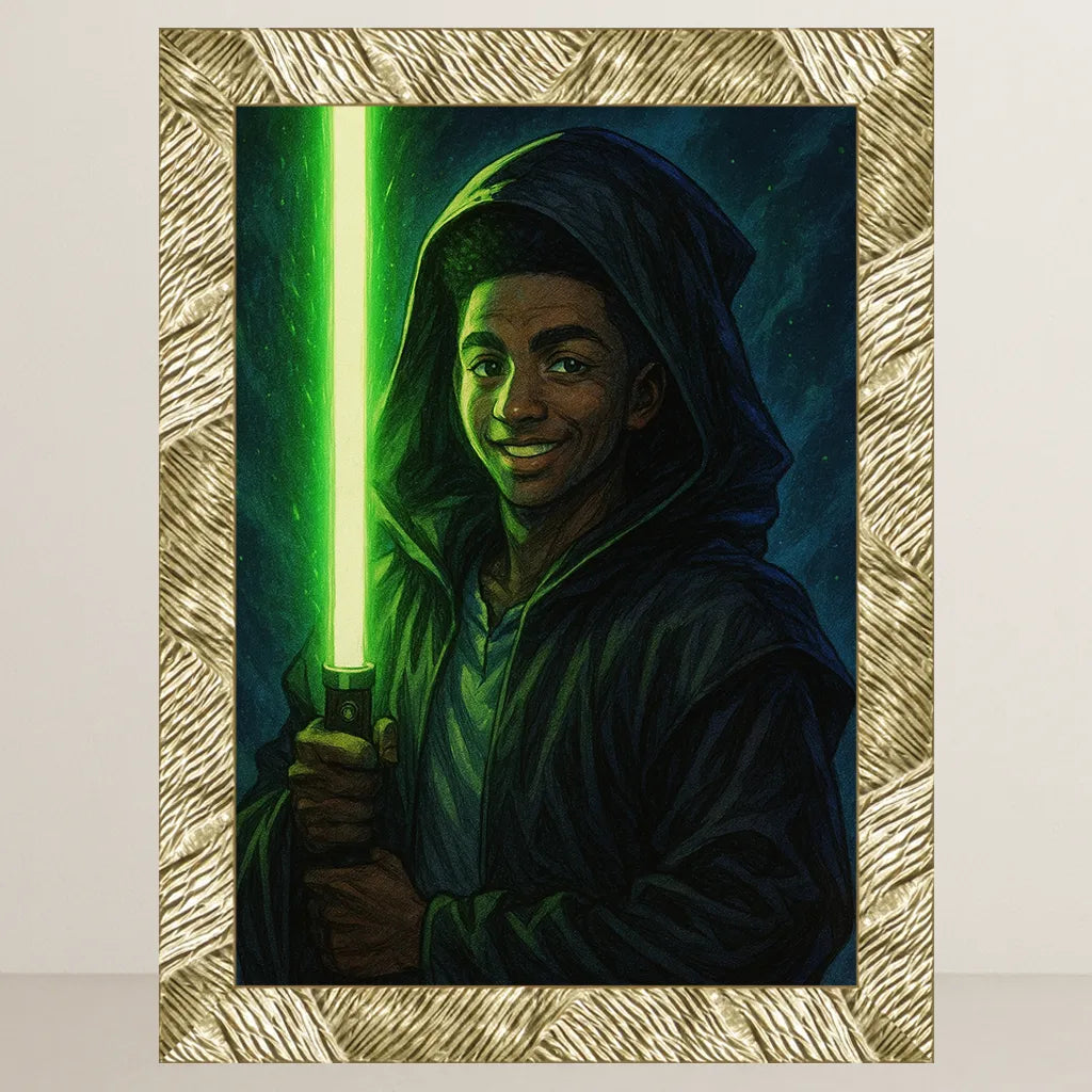 Ritratto personalizzato stile Cavaliere Verde | Incorniciamoci