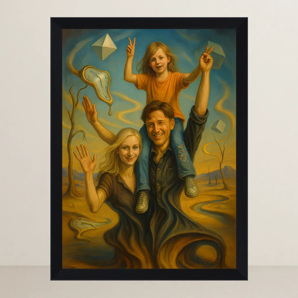 Ritratto personalizzato stile Dali | Incorniciamoci