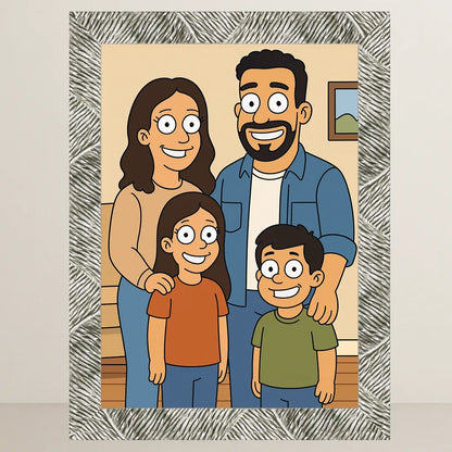 Ritratto personalizzato stile Famiglia irriverente | Incorniciamoci