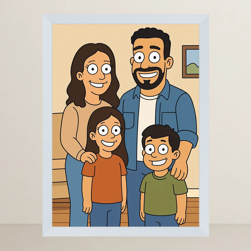 Ritratto personalizzato stile Famiglia irriverente | Incorniciamoci