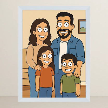 Ritratto personalizzato stile Famiglia irriverente | Incorniciamoci