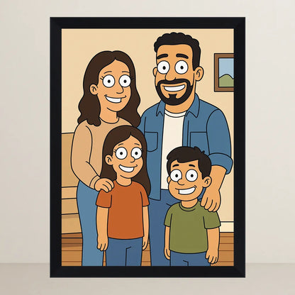Ritratto personalizzato stile Famiglia irriverente | Incorniciamoci
