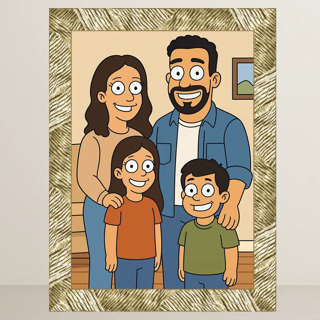 Ritratto personalizzato stile Famiglia irriverente | Incorniciamoci