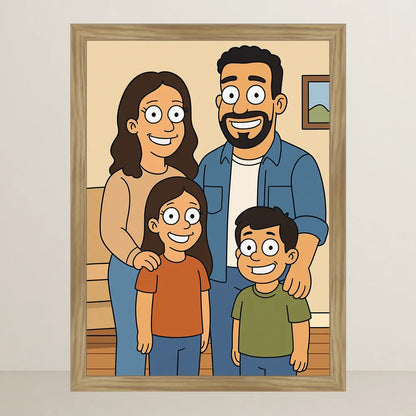 Ritratto personalizzato stile Famiglia irriverente | Incorniciamoci