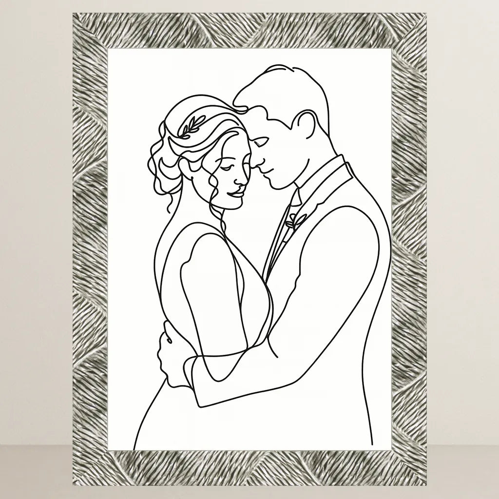 Ritratto personalizzato stile Line Art | Incorniciamoci