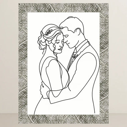 Ritratto personalizzato stile Line Art | Incorniciamoci