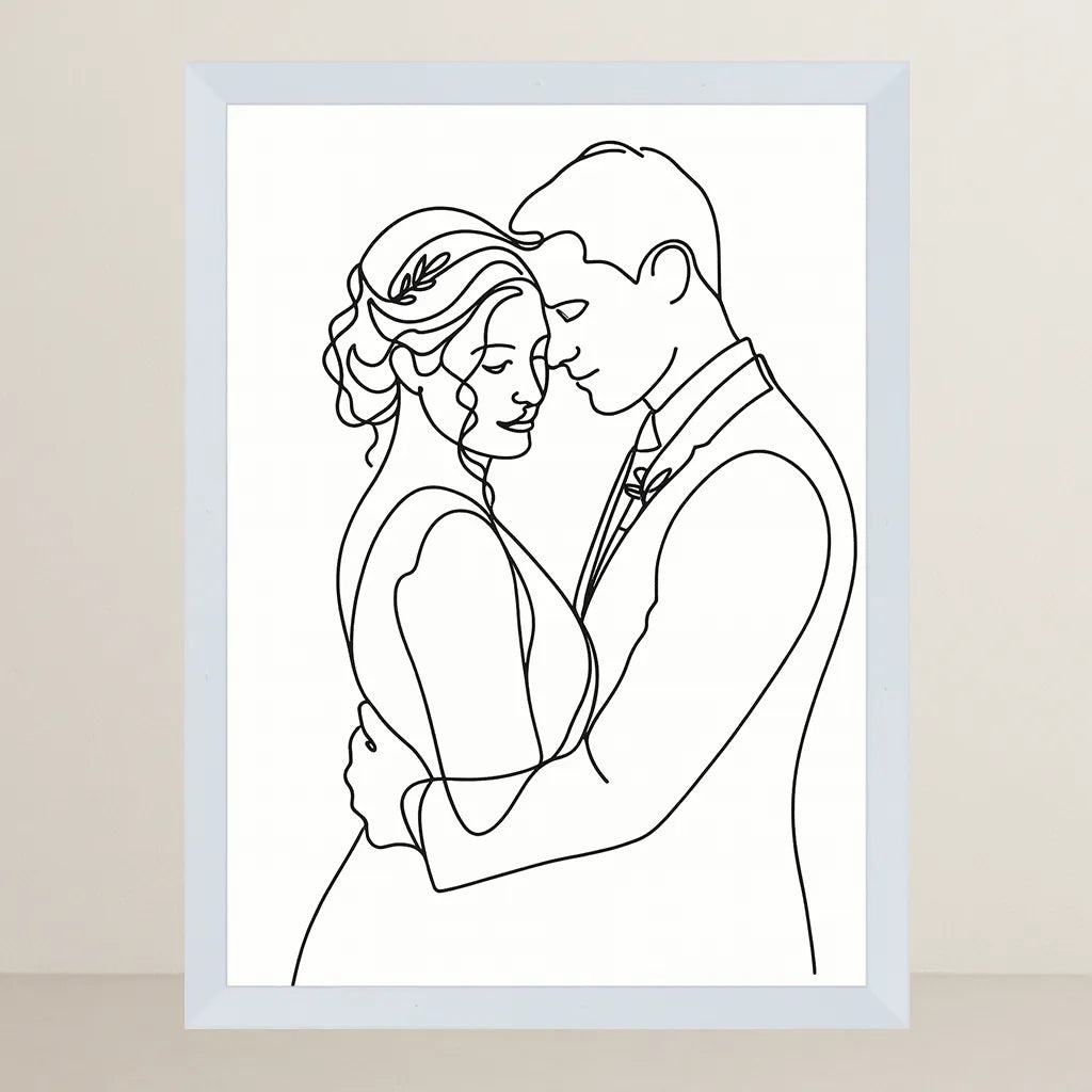 Ritratto personalizzato stile Line Art | Incorniciamoci