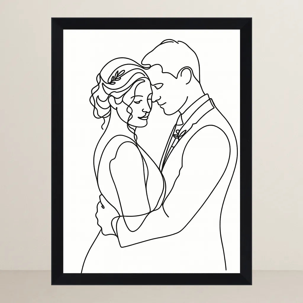 Ritratto personalizzato stile Line Art | Incorniciamoci