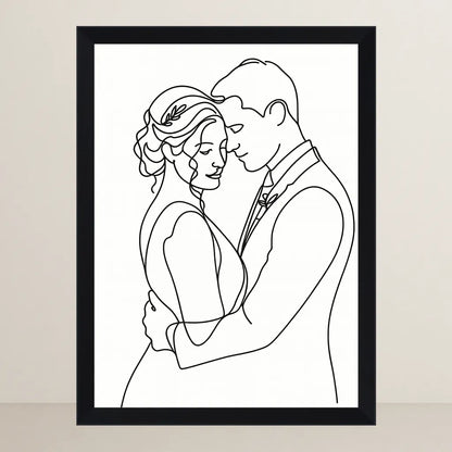 Ritratto personalizzato stile Line Art | Incorniciamoci