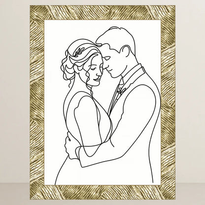 Ritratto personalizzato stile Line Art | Incorniciamoci