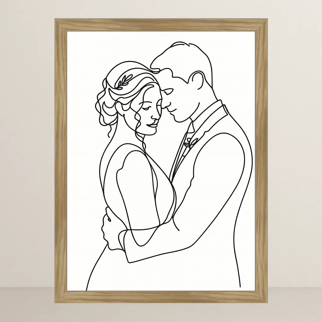 Ritratto personalizzato stile Line Art | Incorniciamoci