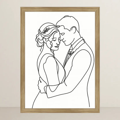 Ritratto personalizzato stile Line Art | Incorniciamoci