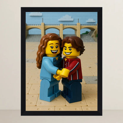 Ritratto personalizzato stile Minifigura Mattoncini | Incorniciamoci